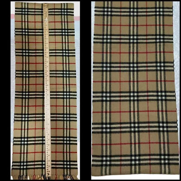 Vintage Burberrys of London Large 100% Lambswool Scarf Made in England - Picture 8 of 14